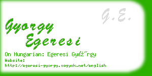 gyorgy egeresi business card